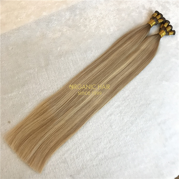 Human hand tied weft ombre color & piano color T8/18/613 X103